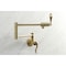 Kingston Brass KS4107DFL Wall Mount Pot Filler, Brushed Brass KS4107DFL - alternate 2